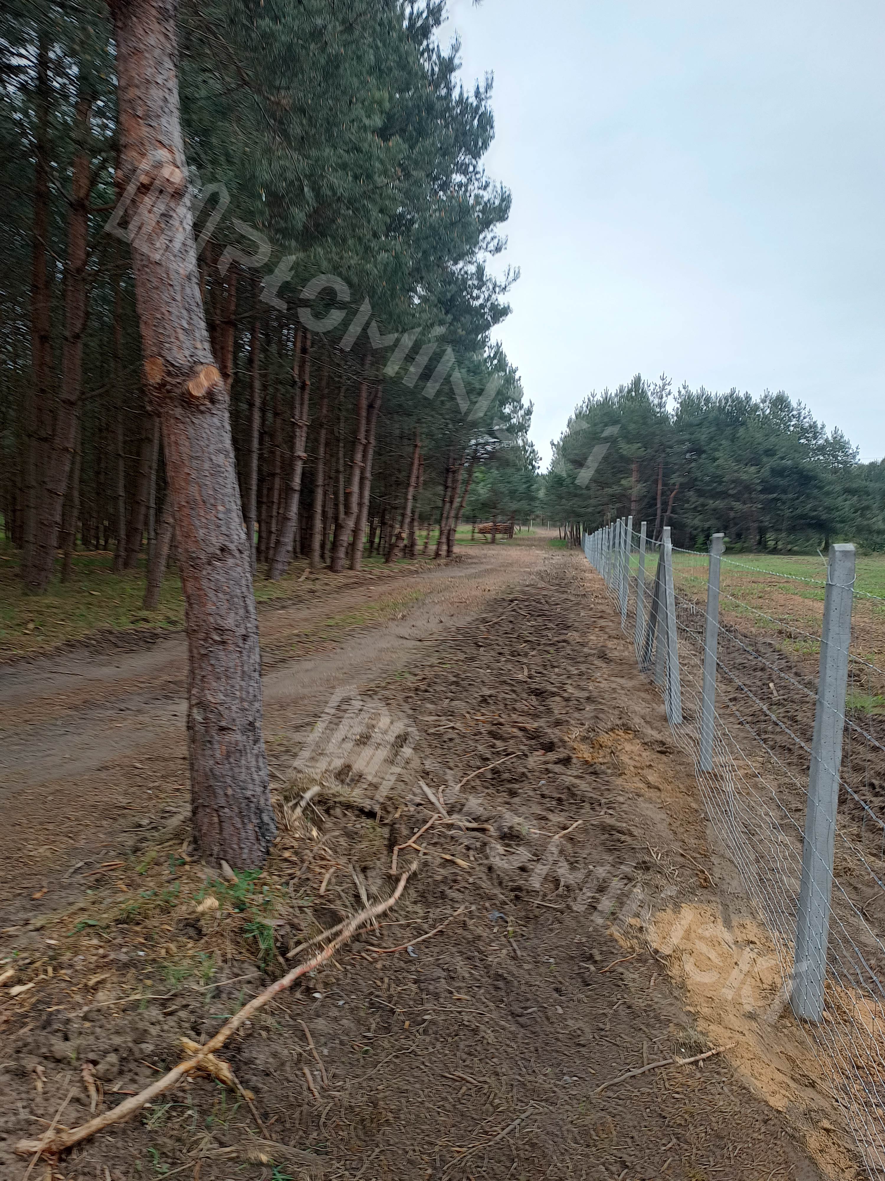 Ogrodzenie na słupku betonowym